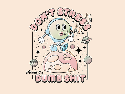 Don't Stress About the Dumb Shit contest design drawthisinyourstyle dtiys icon illustration illustrator minimal poster type typogaphy vector