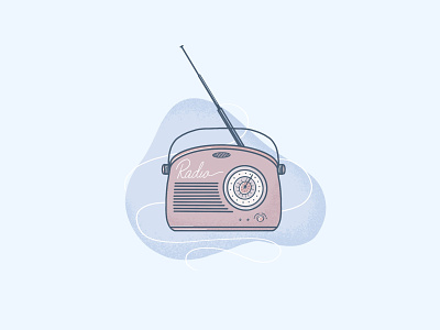 Retro Radio design illustration illustrator minimal retro vector