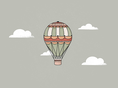 ☁️☁️☁️ design hotairballoon illustration illustrator procreate speckle texture vector