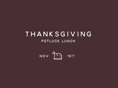 Save the Date - Thanksgiving icon iconography illustration minimal simple typography