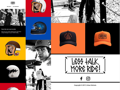 Urban Helmets Email Design desktop email helmets lifestyle mailchimp marketing design mobile email sketch