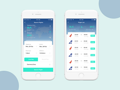 Flight Booking App app booking design fligh ios screens uiux visual