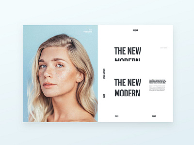 Editorial Website blue editorial girl graphic design layout magazine website woman