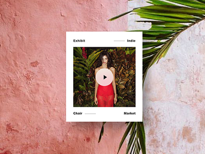 Album girl music palms pink play tropical ui web website