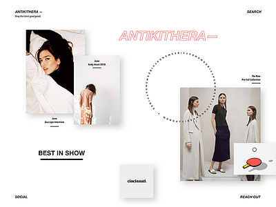 Layout Experiment awwwards fashion layout minimal modern website