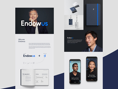 Endowus - branding and UX/UI design brandbook branding branding design finances fintech logo ui ux