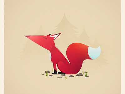 Fox animal children fox illustration