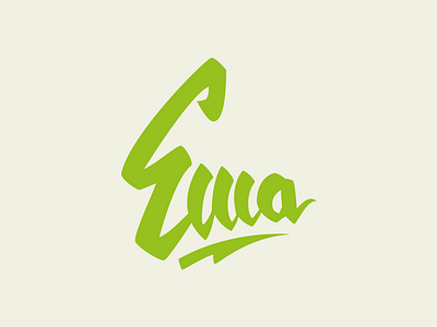 Ewa hand lettering name typography