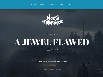 North of Rapture - Blog blog branding web design