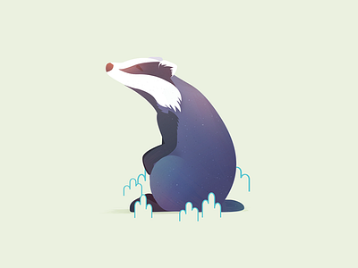 Animal Minis - Badger animal badger children cute illustration kids