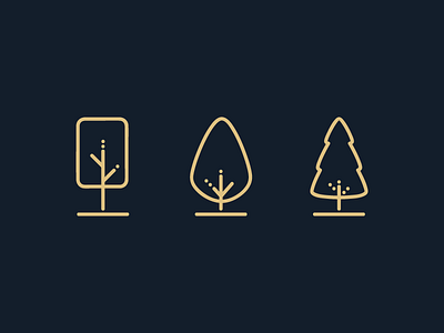 Tree Icons icon line minimal simplified tree