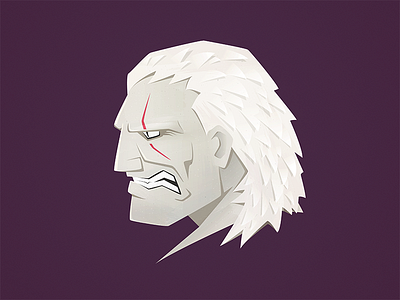 Geralt of Rivia cartoon game geralt head illustration scar the witcher video game