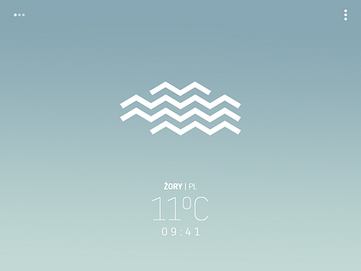 "Avant-garde" weather app - cloudy