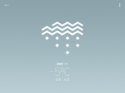 "Avant-garde" weather app - snow