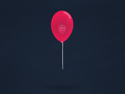 We all float baloon clown doodle horror illustration it movie terror website