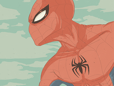 Spidey character comic illustration marvel pastel spiderman