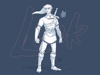 Link Illustration character game hyrule illustration link photoshop the legend of zelda wip