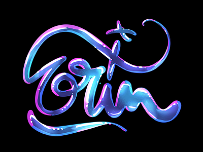 bioluminescent lettering