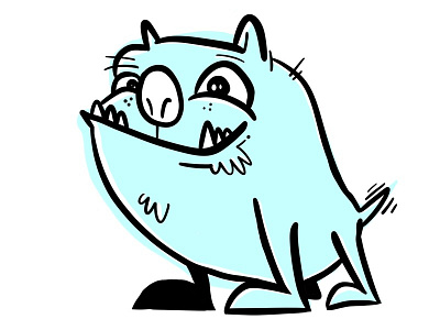 The Staffy cartoon creature dog illustration staffy