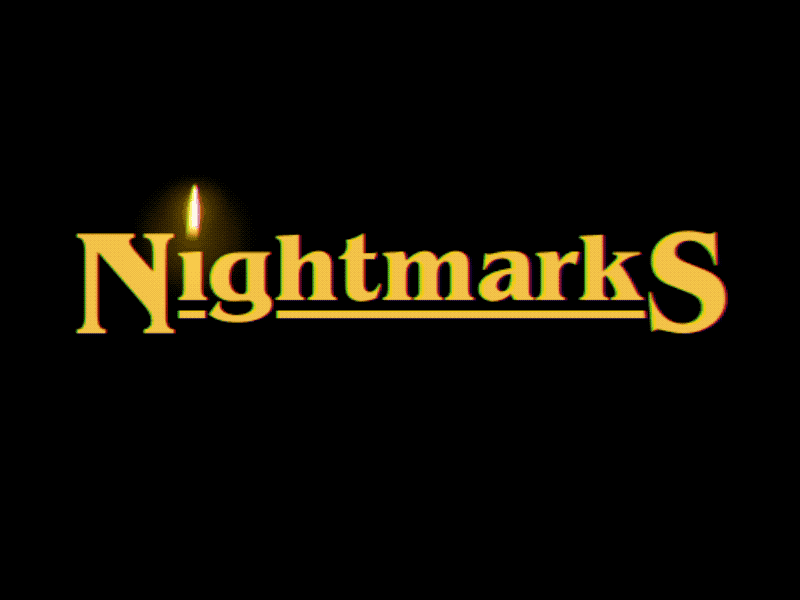 Nightmarks benguiat candle chromatic aberration horror logotype paperback