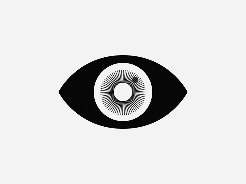 Eye 2d animation art black design eye gif graphic illustration motion negative pupil vector video white