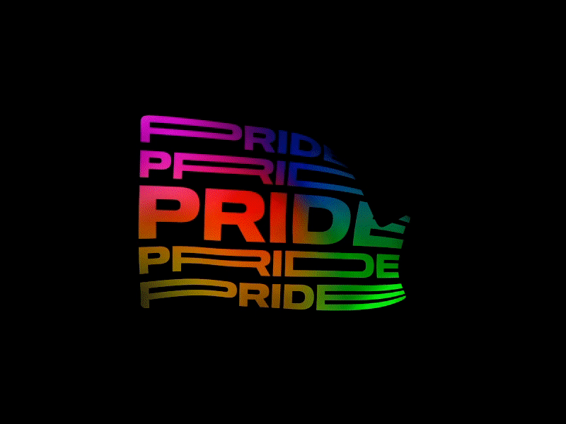 Pride 3d animation art black colorful design flag font gay gif gradient graphic illustration motion pride rainbow type typography vector video