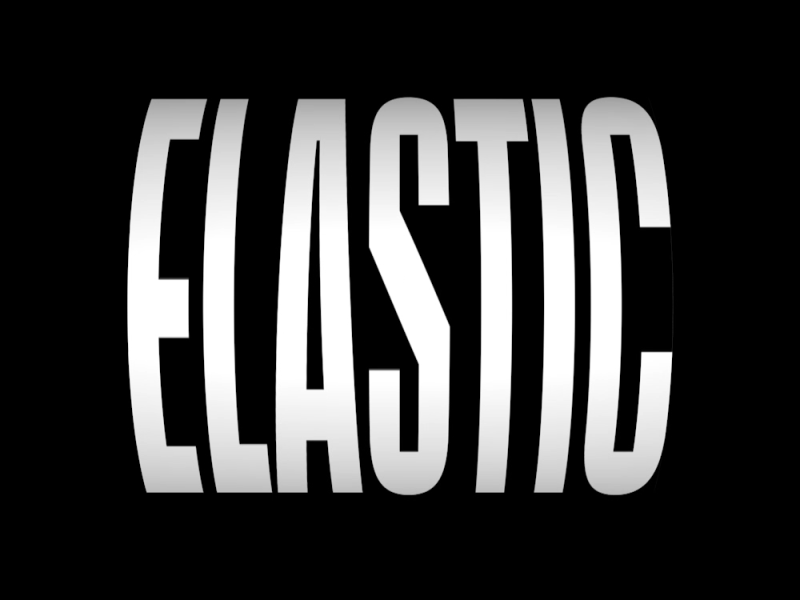 Elastic 2d 3d animation art black condensed design elastic elasticity font gif graphic illustration kinect motion type typography vector video white