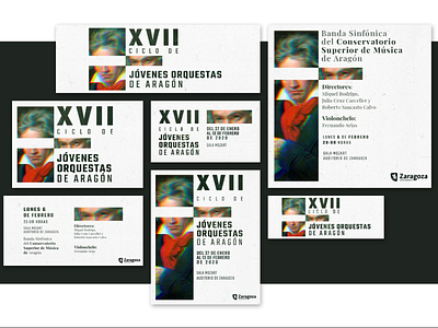 Jóvenes Orquestas de Aragón, class work. branding design graphic design layout music typography