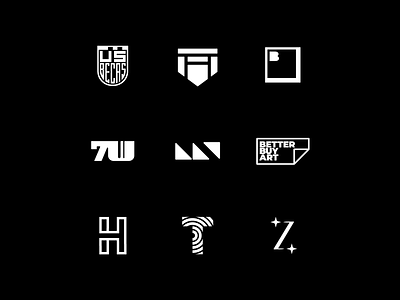Nine logos 3 branding design graphic design layout logo typography