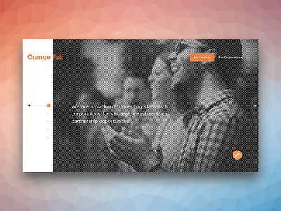 Orangefab landing page alice design detail landing page transition ui ux