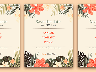 OSV Annual Picnic graphic hawaii hawaiian layout luau orange picnic poster print summer