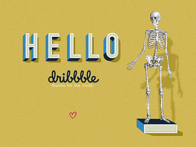 Hello dribbble a concept dribbble drink friday hello i need sf skeleton thanks