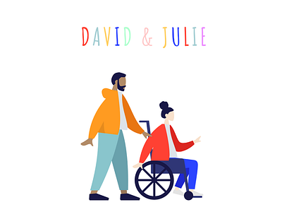David & Julie banner design illustration visual design