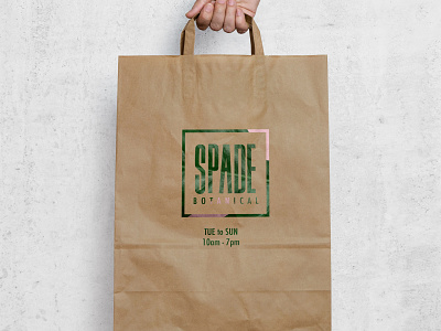 Spade Paper Bag logo mockup package