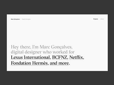 Portfolio - Updates typography webdesign