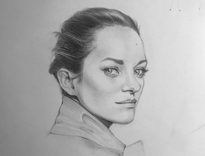 Marion cotillard marion pencil practice sketch