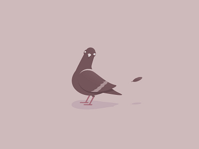 Pigeon angry feather illustration pigeon
