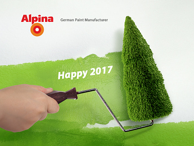 Alpina New Year 2017 alpina facebook germany happy new paint print roller social network year