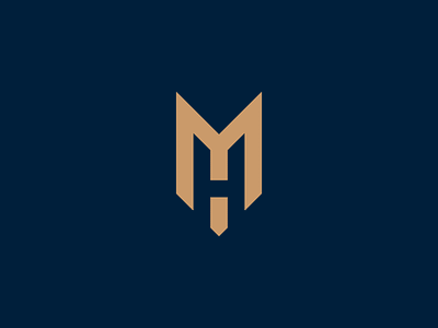 M+H Logo brand identity branding branding design letter logo logo design mh mh logo negative space