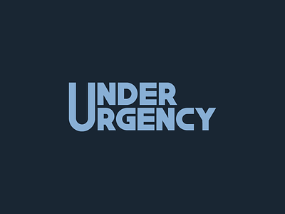 Under Urgency (Logotype) brand design brand identity branding graphic design identity identity design logo logodesign type typeface underurgency
