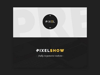 Pixel Show - Logo Design black brand design logo logo designer pixel website yellow