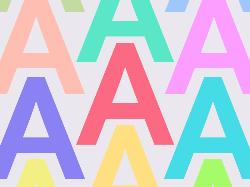 A a animation color colorful dribbble effects element geometric gif logo rainbow typography