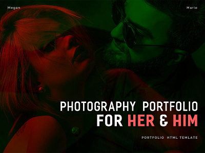 Mario & Megan photography portfolio red template ui ux web webdesign