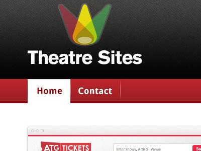 Theatre Sites homepage design logo webdesign