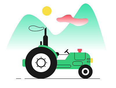 Tractor animation design graphic design illustration motion graphics tractor vector