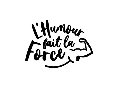 L'Humour fait la Force arm association foundation humor humour logo design strength