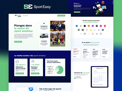SportEasy for Brands branding design sport sporteasy website