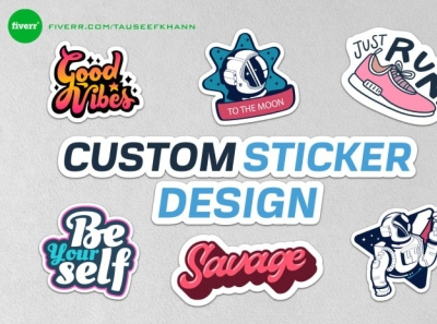 I will design sticker, logo, badge, label, decals, and cards graphics design
