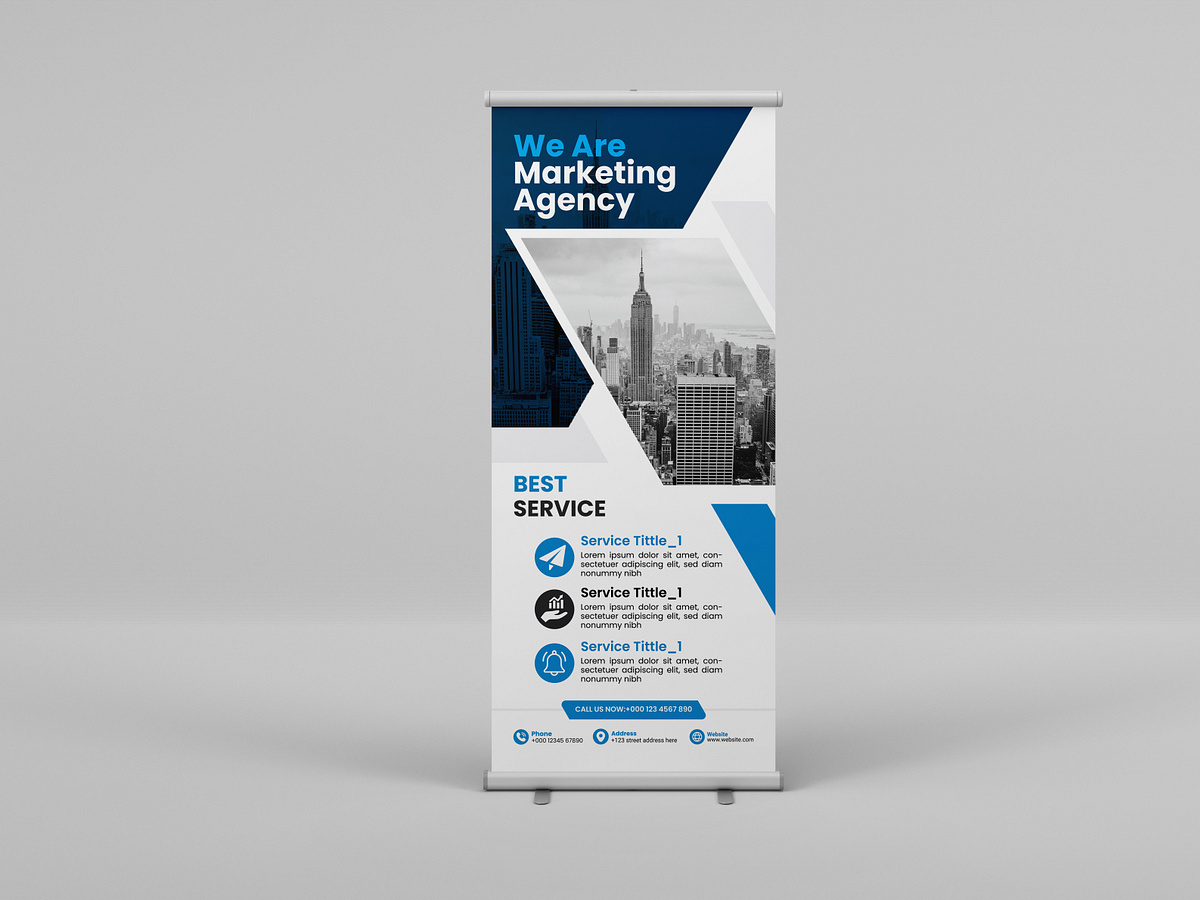 Corporate business roll up banner design by Md Jaber Ahmed on Dribbble
