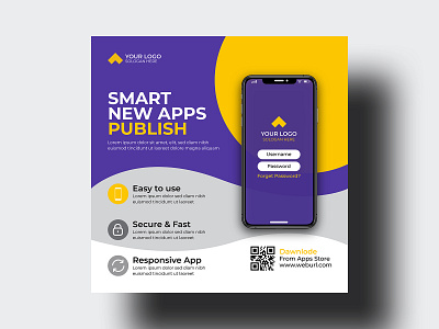 Mobile App Social media post design